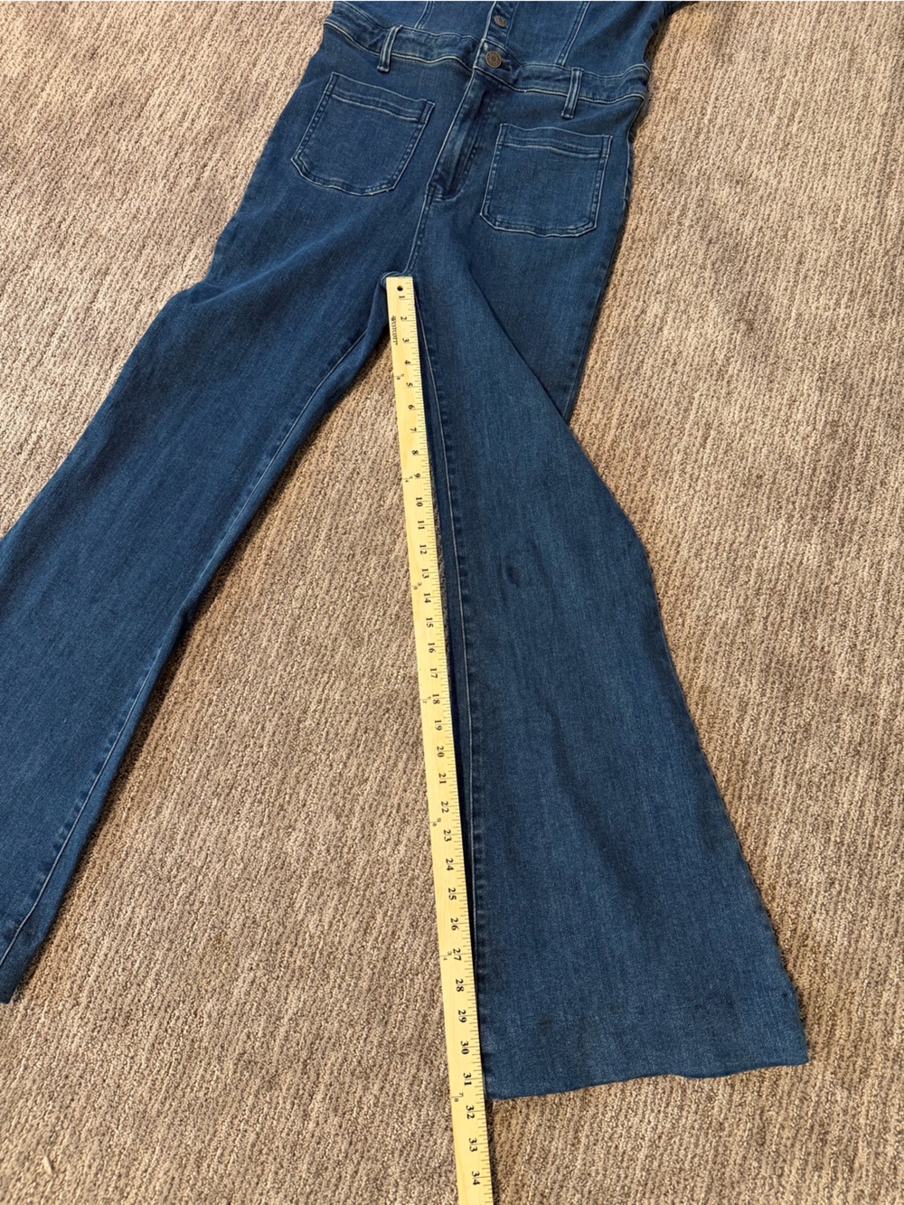 Show Me Your MuMu Everhart Denim Stretch Jumpsuit Size Large New With Tags - Picture 7 of 16